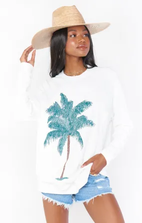 Simon Pullover ~ Palm Graphic