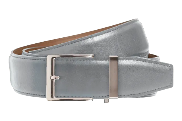 Smooth Grey, 40mm Strap, Dress Belt