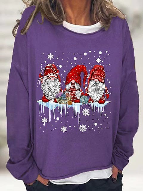 Snowflake Gnome Festive Women's Sweatshirt