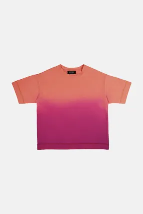 SUNSET TSHIRT-VIOLET, CORAL/PEACH