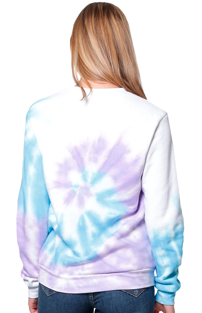 SWIRL TIE DYE CREW SWEATSHIRT Size XS - 2XL Made in USA 3759SWR