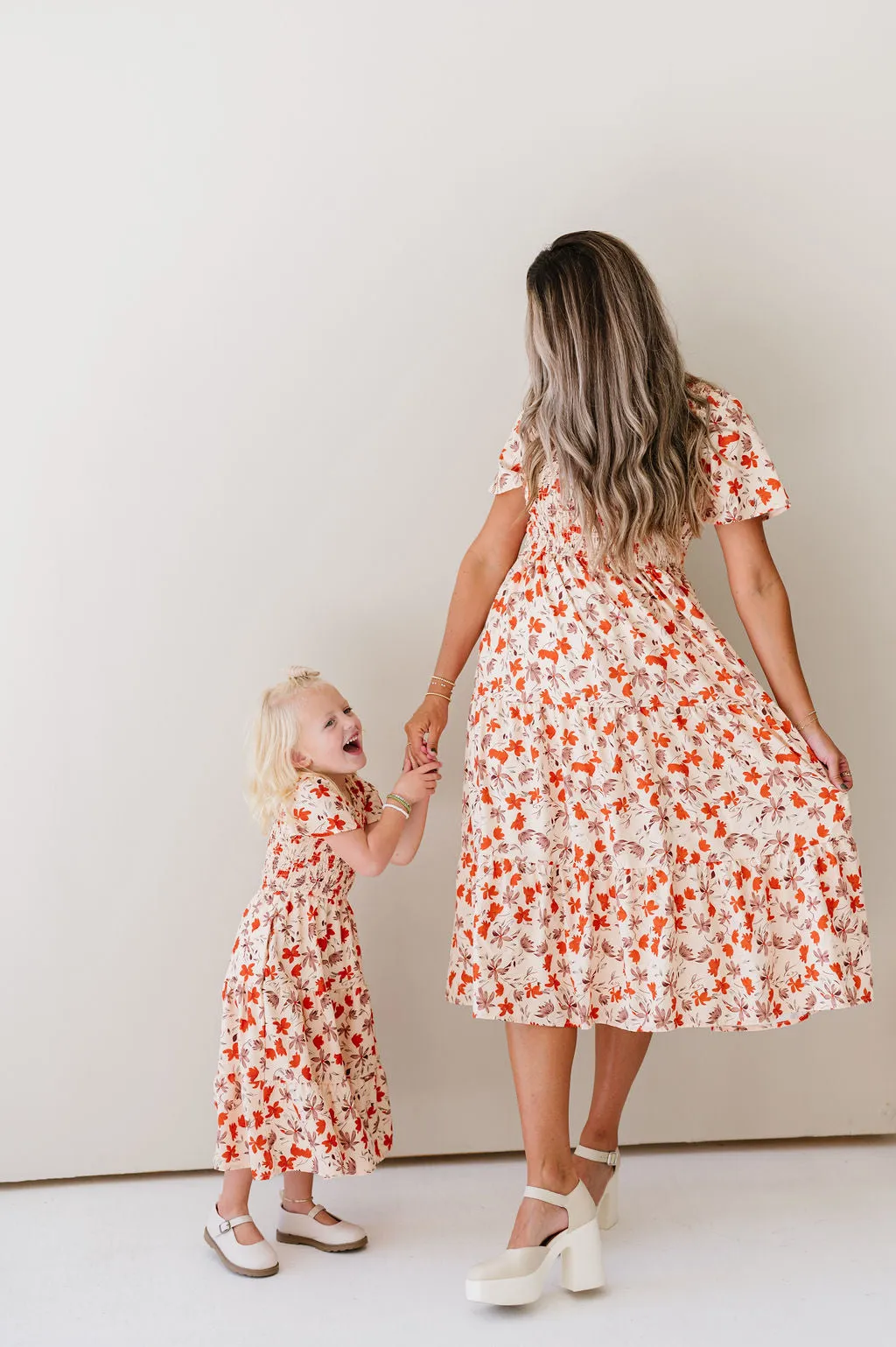 Tayla Dress in Dark Cream - Kids