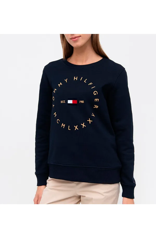 Tommy Hilfiger Women Circle Sweatshirt Navy