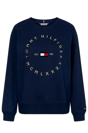 Tommy Hilfiger Women Circle Sweatshirt Navy