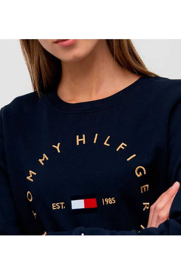 Tommy Hilfiger Women Circle Sweatshirt Navy