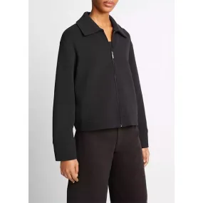 Vince Zip Up Collared Jacket Black