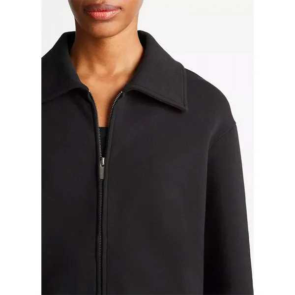 Vince Zip Up Collared Jacket Black