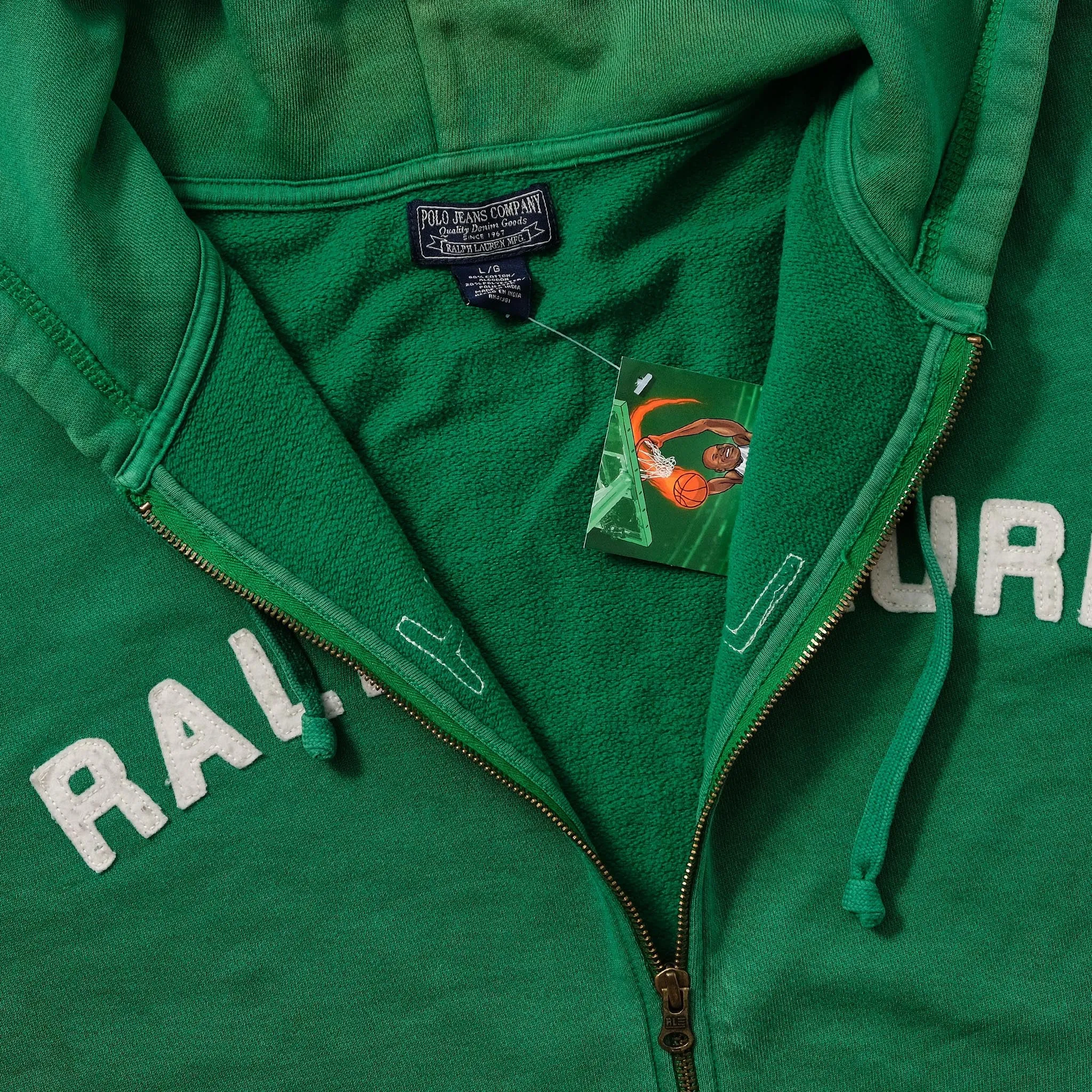 Vintage Polo Ralph Lauren Zip Hoody XLarge