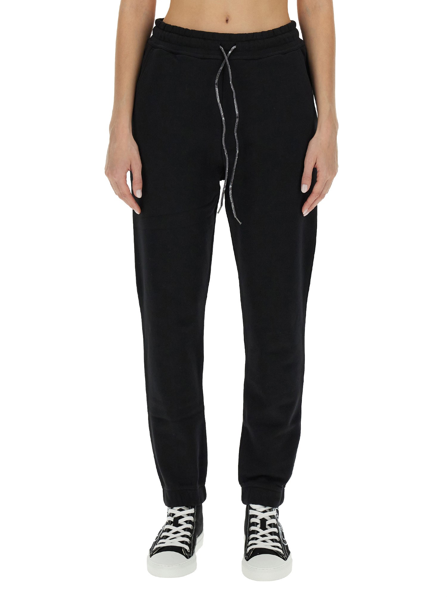 VIVIENNE WESTWOOD    COTTON JOGGING PANTS WITH SPRAY PRINT ORB