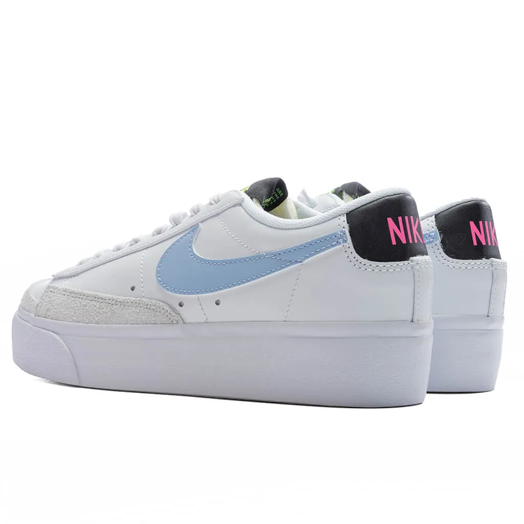 Women's Blazer Low Platform - White/Cobalt Bliss/Violet