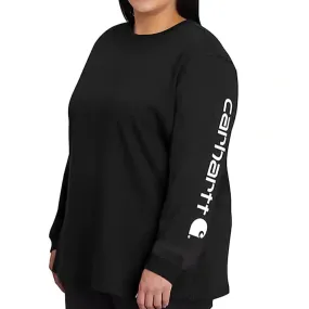 Women's Loose Fit Heavyweight Long-Sleeve Logo Sleeve Graphic T-Shirt - 103401X