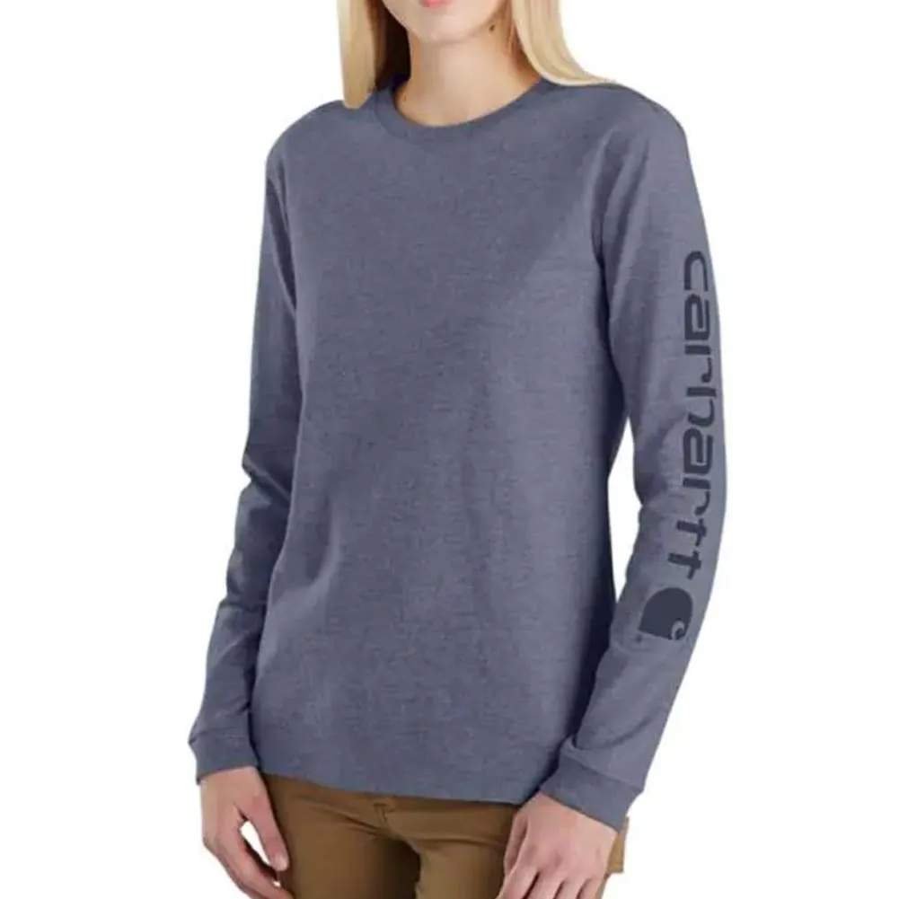 Women's Loose Fit Heavyweight Long-Sleeve Logo Sleeve Graphic T-Shirt - 103401X