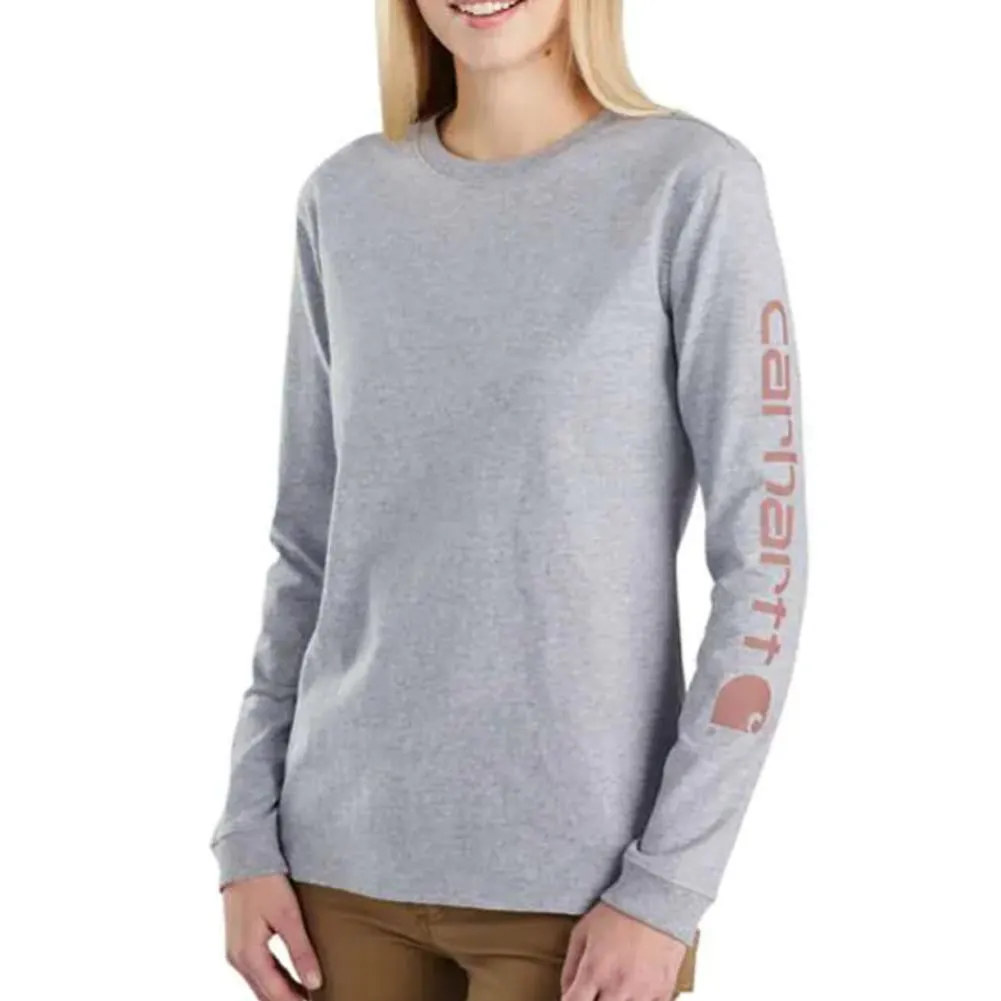 Women's Loose Fit Heavyweight Long-Sleeve Logo Sleeve Graphic T-Shirt - 103401X