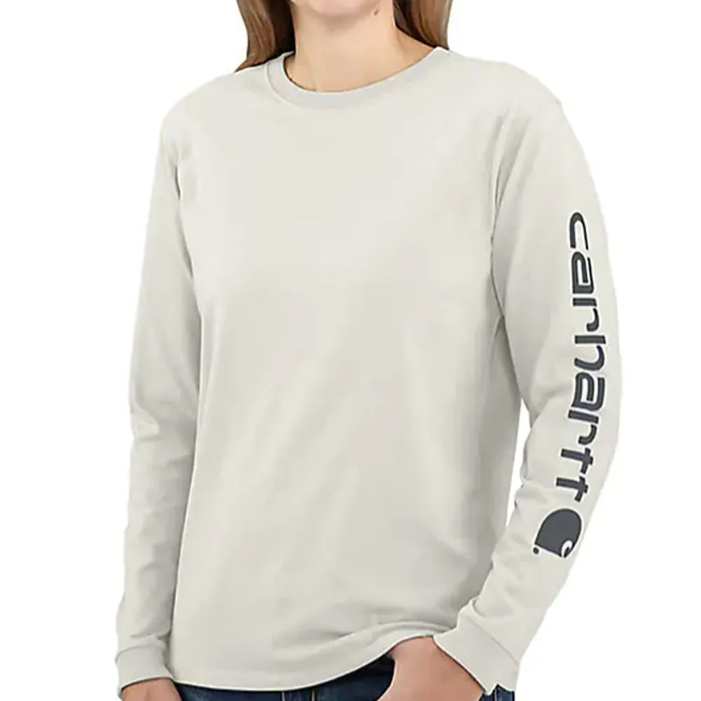 Women's Loose Fit Heavyweight Long-Sleeve Logo Sleeve Graphic T-Shirt - 103401X