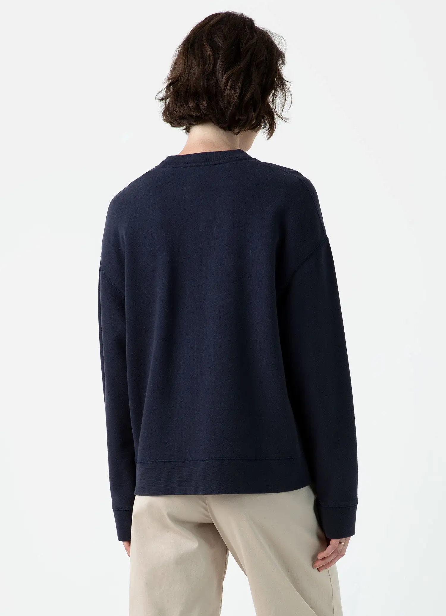 Women's Relaxed Loopback Sweatshirt in Navy