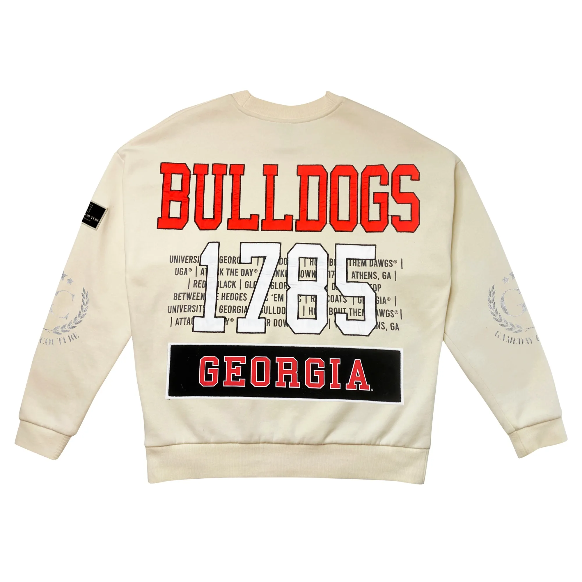 Women's Gameday Couture Cream Georgia Bulldogs Slay Pullover Sweatshirt