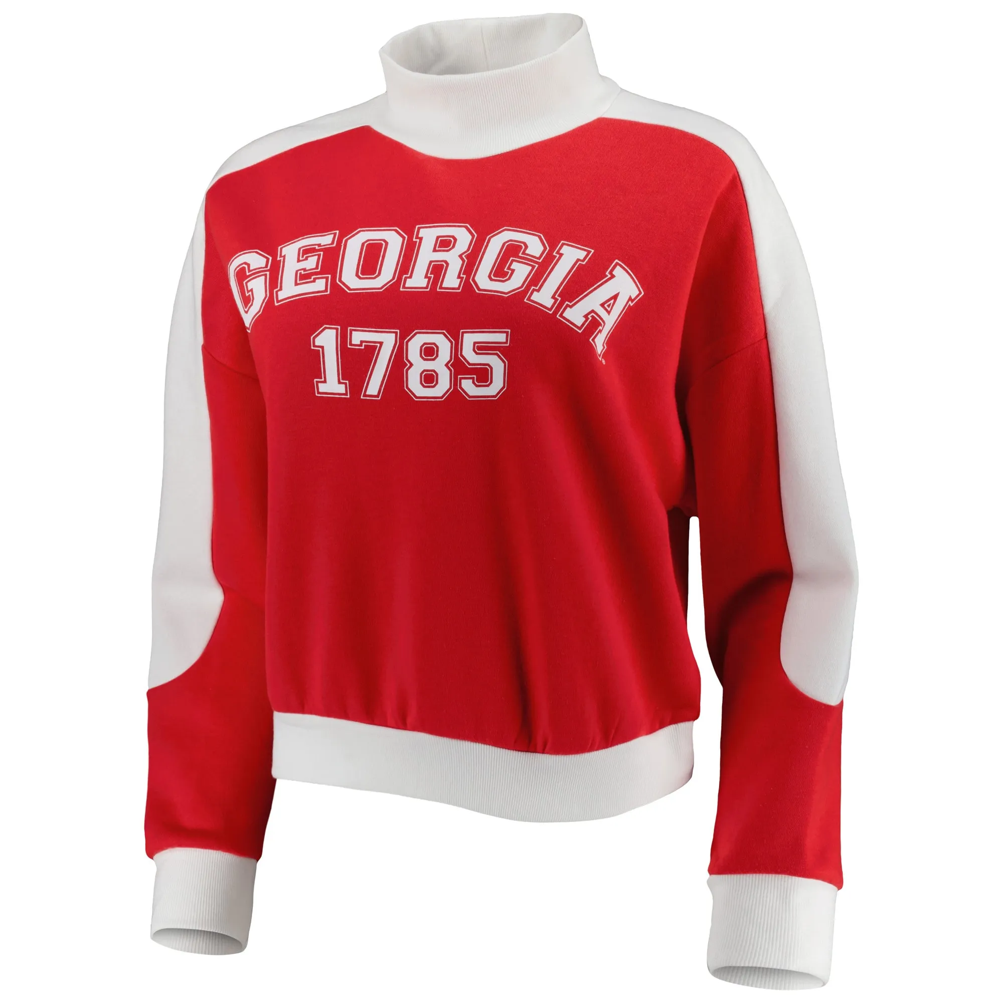 Women's Gameday Couture Red Georgia Bulldogs Make it a Mock Sporty Pullover Sweatshirt