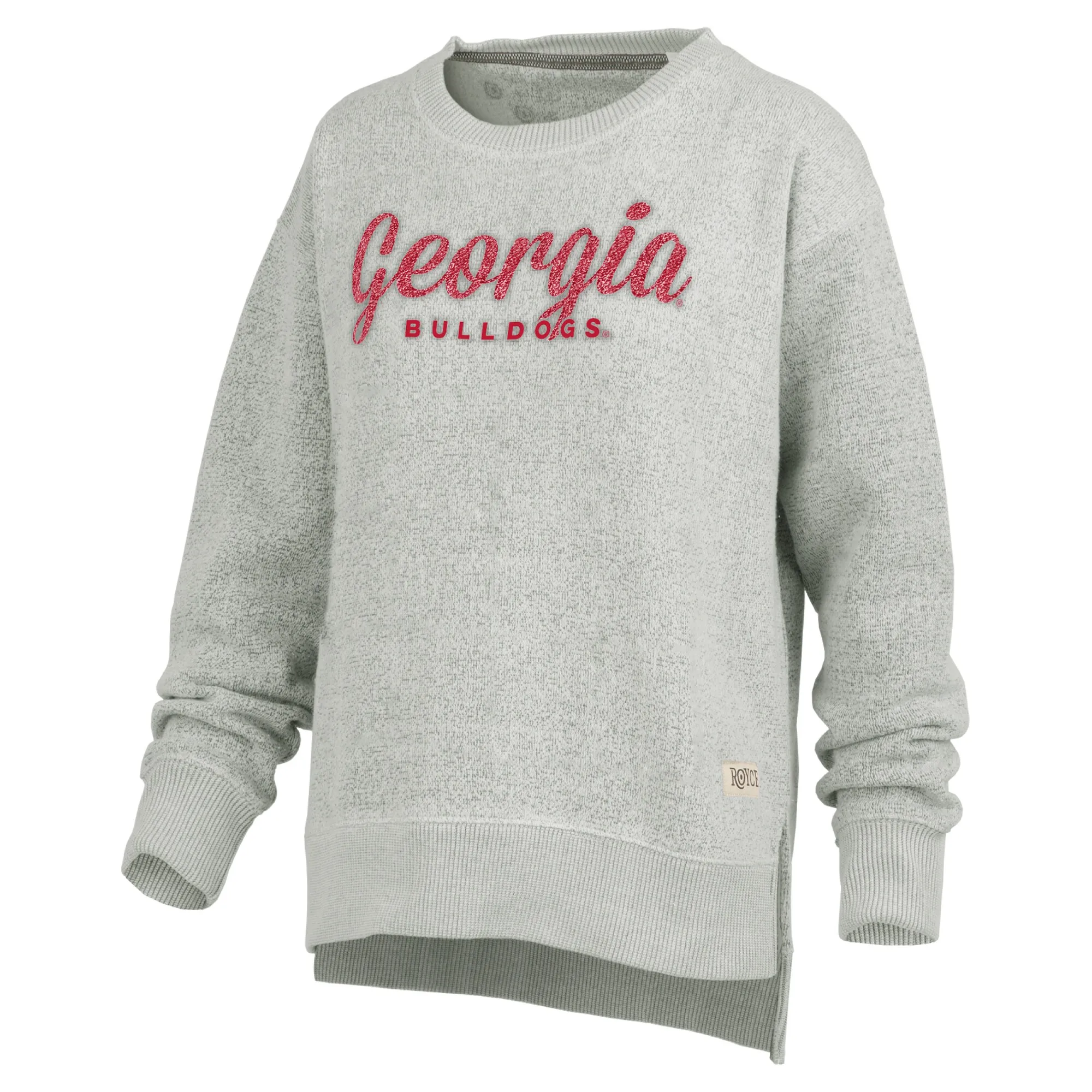 Women's Pressbox Heather Gray Georgia Bulldogs Torrington Pullover Sweatshirt