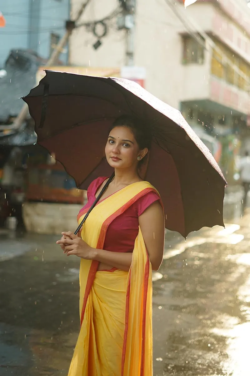 Yellow Sunshine Handwoven Mulmul Cotton Saree