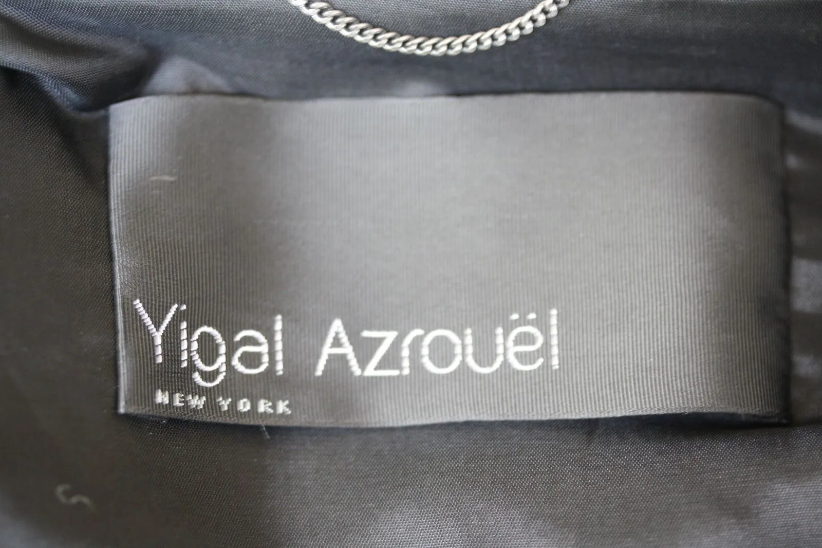 YIGAL AZROUEL DETACHABLE LEATHER SLEEVE SHEARLING JACKET US 6 UK 8