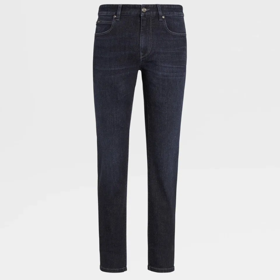 ZZegna Stretch Cotton Luxe Twill 5-Pocket Denim